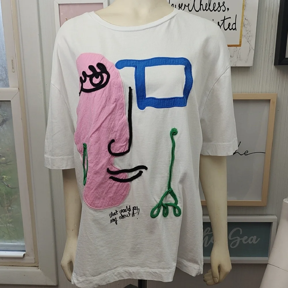 Zara White T-Shirt - Picture 1 of 6